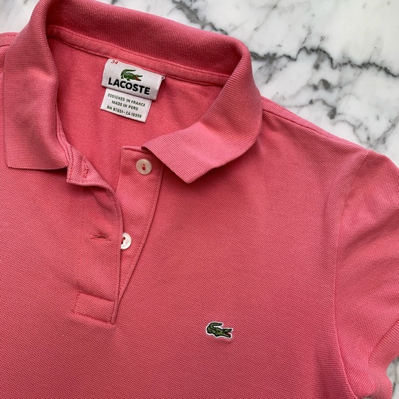 Lacoste Women’s Vintage Polo - Pink XS - Picture 3 of 4